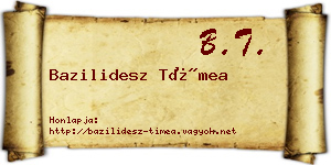 Bazilidesz Tímea névjegykártya
